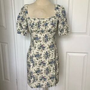 ASTR the Label Floral Print Square Neck Mini Dress. Size S.